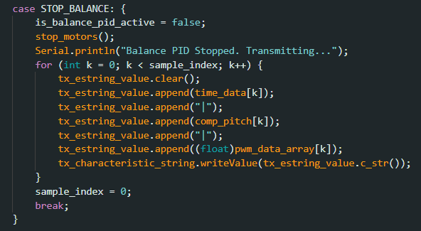 STOP_BALANCE command handler